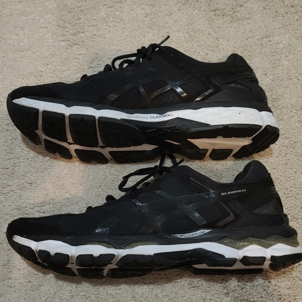 Asics Gel Kayano 22 Black Size 10.5M - Picture 2 of 7